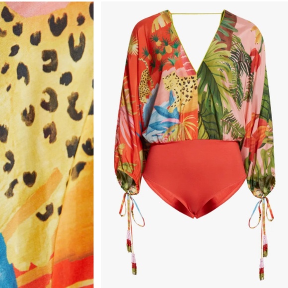 NWT FARM Rio mixed prints bodysuit S - Picture 5 of 8